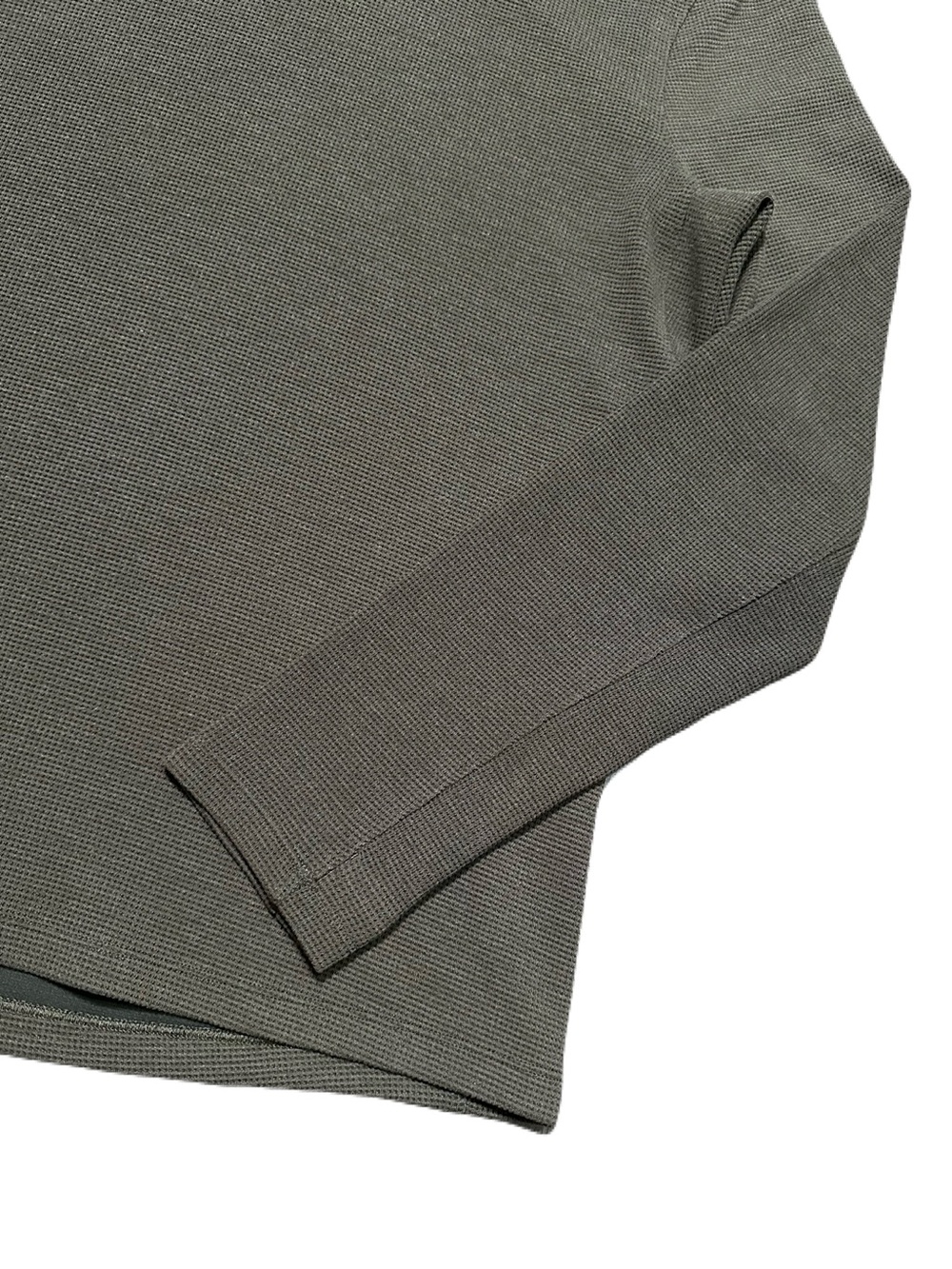 Lululemon Shift Stitch Waffle Knit Hoodie Pullover Sweatshirt Mens M Dark Olive - Picture 4 of 7
